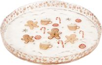 Pladenj steklen GINGERBREAD, 24,5cm
