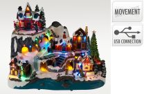 Dekoracija Božična vas led, 36 cm
