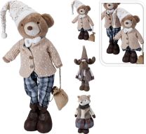 Figura božična jelenček, lisica, medved 62 cm