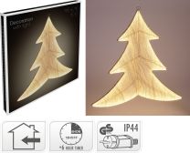 Drevesce božično zlato viseče 260 LED, 53x56 cm, IPP44