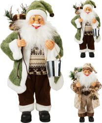 Figura božična božiček zeleno/rjav 80 cm