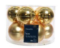 Bučke novoletne, steklen zlate fi 6 cm, set 10/1
