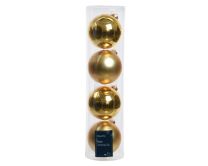 Bučke novoletne steklene zlate fi 10 cm, set 4/1