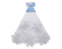 Prevleka za božično stojalo belo/srebrna iz filca fi 100 cm
