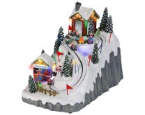 Dekoracija božična sankališče LED, 26 cm
