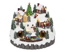 Dekoracija božična vlak/sankališče LED, 27 cm