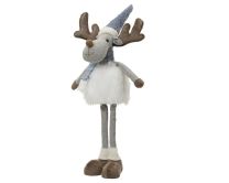 Figura božična, jelen s šalom, 56 cm