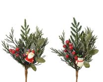 Šopek božični z božičkom/snežak 20 cm
