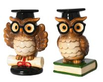 Figura sovica s knjigo, 18 cm