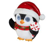 Figura božična pingvin LED, 28,5 cm