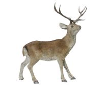 Figura božična jelen, iz umetnega krzna, 67 cm