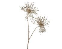 Umetno cvetje vejica z okrasnimi čebulicami, šampanjec, 75 cm
