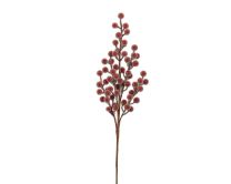 Umetno cvetje vejica z jagodami, rdeča, 50 cm
