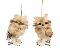 Figura, sova iz umetnega krzna, 13 cm