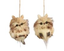 Figura, sova iz umetnega krzna, 8 cm