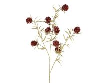 Umetno cvetje vejica z bleščicami, rdeča/zlata, 70 cm