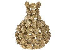 Vaza, aluminijasta, zlata, 39 cm