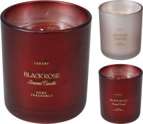 Sveča dišeča v steklu Black rose/Silk peony
