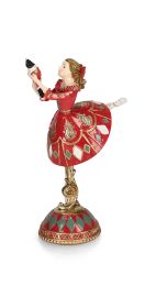 Figura, plesalka, rdeča, 21,3 cm