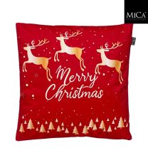 Blazina Merry Christmas jelenčki, rdeča, 45×45cm