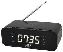 Budilka z radijem COPPER Adler (brezžično polnjenje, USB 1A in FM RADIO)