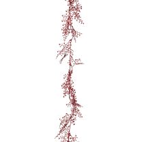 Girlanda, listi, rdeča, 180 cm