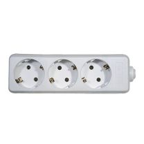Razdelilec 3x šuko 230V 16A bel DG-DC03 brez kabla