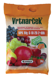 Gnojilo vrtnarček 6-18-28 + MG,Bor 3kg