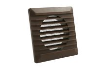 Rešetka prezračevalna rjava fi 100 cev, mere 140x140, Marley