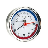 TERMOMANOMETER PTL 0 - 4 bar / 120 C, priklop zadaj, 1/2" Dn 15, PTL
kovinsko ohišje