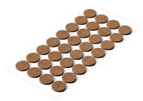 Filc podložni FI24x2mm, samolepilni, rjav (Pak=32kos) 