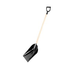 Lopata za sneg Agro Basic, črna, leseni ročaj, 380x505x1400 mm, Pat.