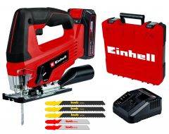 Set aku. orodja TC-JS 18 Li KIT (1x2.5Ah) vbodna žaga + 5x žagni listi, EINHELL
