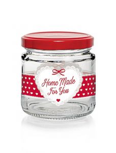 Kozarec za vlaganje dekor Home made FOR YOU s pokrovčkom,, 100ml 
