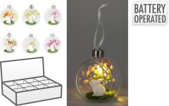 Krogla z velikonoč. zajčkom. LED, 10cm
