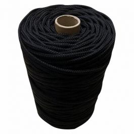 Vrv pletena črna 6 mm